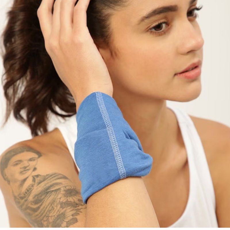 Blue Solid Bamboo Anti-Microbial Multipurpose Headband